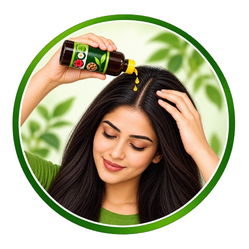 hakki pikki hair oil how to use step 2